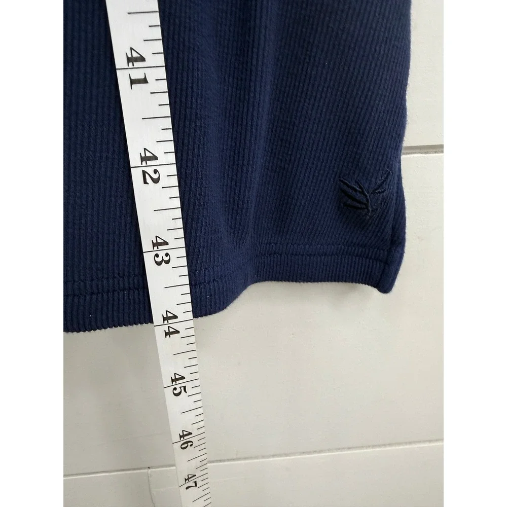 Cozy Earth BAMBOO RIB KNIT Women‎ L V-NECK TANK LOUNGE DRESS NAVY COMFORT